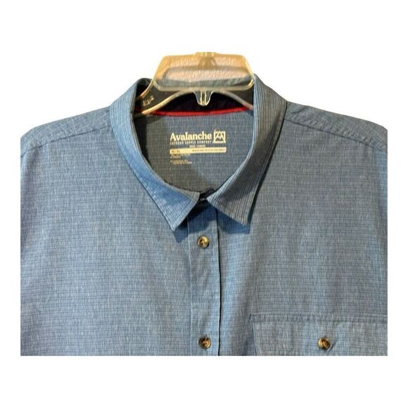 Avalanche Shirt Men’s Outdoor Button Up Blue White XL - Picture 5 of 12